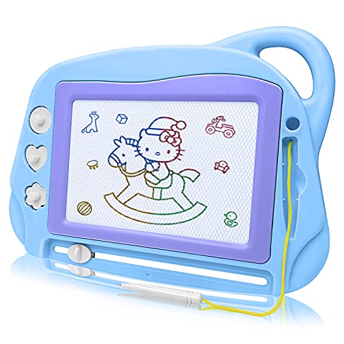 AiTuiTui Magnetisches Zeichen-Doodle Board für Kinder, Reisegröße, Buntes Schreibtablett, Mini-Radierbar, Skizzenblock, Lernspielzeug für Kleinkinder 2 3 4, Blau AiTuiTui Magnetisches Zeichen-Doodle Board für Kinder, Reisegröße, Buntes Schreibtablett, Mini-Radierbar, Skizzenblock, Lernspielzeug für Kleinkinder 2 3 4, Blau von AiTuiTui