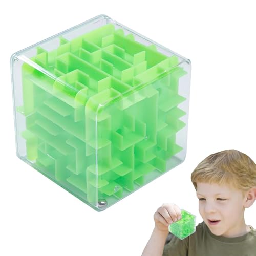 3D Labyrinth Würfel – 3D Rätsel Für Kinder | 3D Puzzle Schwerkraft Labyrinth Ball Denksport Spiele | Tragbares Würfellabyrinth, Pädagogisches Zappelspielzeug, Geburtstagsgeschenk Für Kinder (grün) von Aibyks