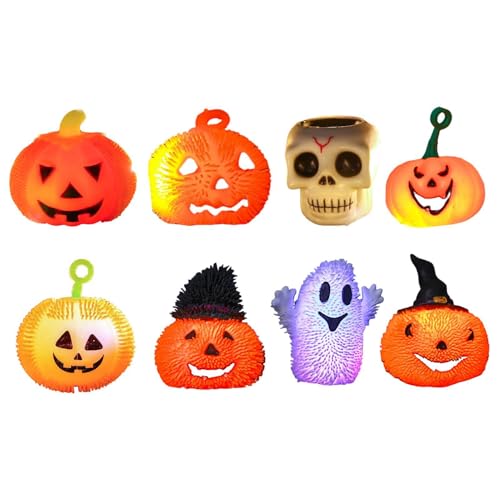 8-teiliges Halloween-Quetschspielzeug – Lustiges Kür-bis-Quetschspielzeug Für Kinder | Süßes Halloween Squeeze Sensory Fidgets Spielzeug | Kür-bis-Fidget-Spielzeug Zum Stressabbau Für Kinder von Aibyks