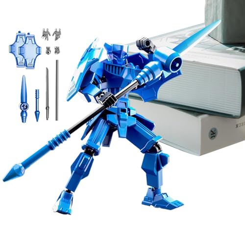 Aibyks Gedruckte Actionfigur – Bewegliches Roboter Actionfiguren Spielzeug | 13 cm Großes Actionfiguren Spielzeug Mit Mehreren Gelenken | Ganzkörperbewegliches Actionfiguren Spielzeug (blau) von Aibyks