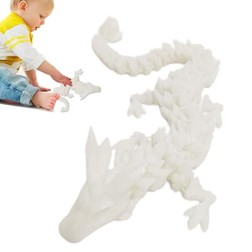 Aibyks 3D-Gedruckter Zappeldrache, Kristalldrachenspielzeug | Artikulierter Zappeldrache | 11,8 Zoll Joint Mobility Crystal Dragon 3D gedruckt für Home Car Desk Decor von Aibyks