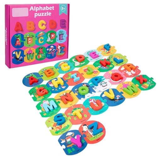 Aibyks Alphabet-Lernpuzzle, Alphabet-Match-Spielzeug | Lernspielzeug Buchstabenpuzzle - Bunte Vorschul-Lernaktivitäten, Schulmaterial für Kinder und Vorschulkinder von Aibyks