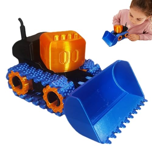 Aibyks BAU-LKW-Spielzeug, Bulldozer-Spielzeug für Jungen, Bulldozer-Fahrzeug für Kinder, 3D-Druck, Spielzeugornament, Sammelbare Frontlader-LKW-Figuren für Schlafzimmer, Wohnzimmer, Kindergarten von Aibyks