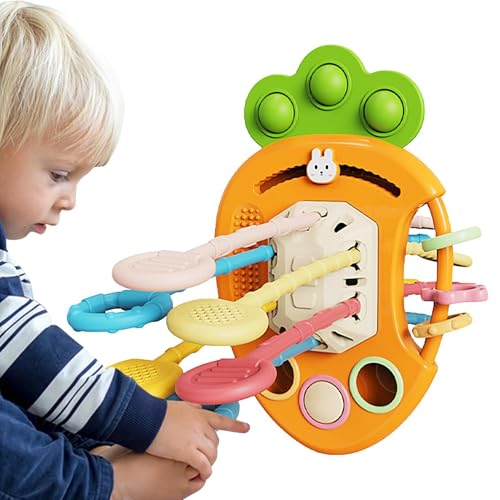 Aibyks Baby ziehen Spielzeug, Ziehen Sie Schnurspielzeug für Baby - Mehrzweck -Pull -Stringspiel -Feinmotor -Spielzeug | Baby Teether kreative sensorische Spiele für Kinder im Alter von 0 bis 3 Jahren von Aibyks