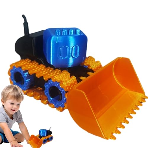 Aibyks Bau-LKW-Spielzeug, Bulldozer-Spielzeug für Jungen - Bulldozer-Fahrzeug für Kinder, 3D-Druck, Spielzeugornament,Desktop-Ornament, Bau-Radlader-Spielzeug für Schlafsaal, Wohnzimmer, Klassenzimmer von Aibyks