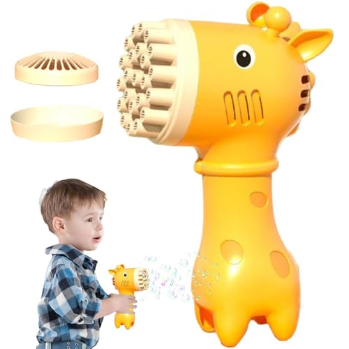 Aibyks Bubble Macher für Kinder draußen, Outdoor -Bubble Maker, 2-in-1 Giraffe Bubble Maker Machine, Persönliches Gebläse mit 23 Löchern, Cooles Spielzeug im Freien für Kinder im Freien für Kinder ab von Aibyks