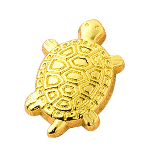 Aibyks Feng Shui Goldene Schildkröte – 1 Feng Shui Schildkrötenfigur | Feng Shui Mini-Schildkrötenstatue Aus Metall | Feng Shui Schildkröten-Sammelfigur Für Heimbüros von Aibyks