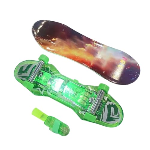 Aibyks Finger-Skateboard, Spielzeug-Skateboard - Finger Tiny Skateboard,Kreative Finger-Skateboards für Kinder, kleine Skateboard-Griffbretter für Kinder, leuchtender Finger-Skater von Aibyks