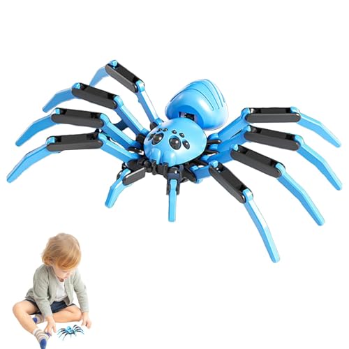 Aibyks Halloween-Spinne, 3D-gedruckte Spinne,Simulation eines großen Spinnenspielzeugs mit flexiblen Gelenken - Realistischer Spinnenstreich, gruselige Spinnenfiguren für die Schreibtischdekoration im von Aibyks