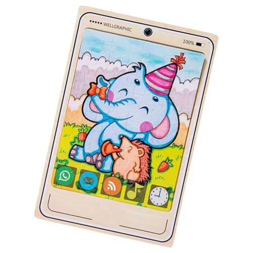 Aibyks Handy-Puzzle, Tierpuzzles aus Holz - Lern-Handy-Puzzle - Lernspielzeug, Handy-Puzzle für Kinder ab 3 Jahren von Aibyks