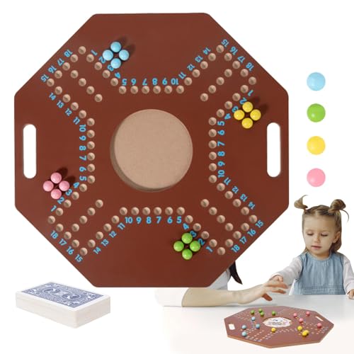 Aibyks Holzbrett-Perlenspiel,Perlen-Schach-Brettspiel, Klappbare Strategie-Brettspiele aus Holz, Logikspiel für Kinder ab 3 Jahren, Reisebrettspiele für Spieleabende, Lernspielzeug von Aibyks