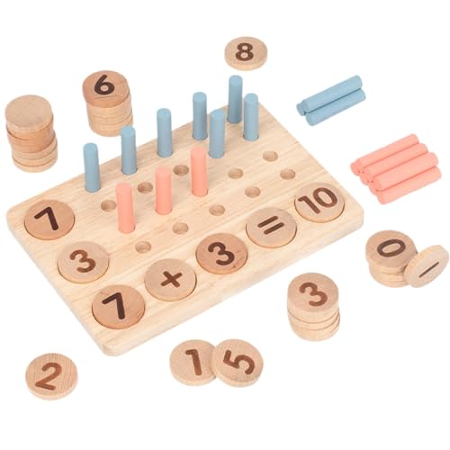 Aibyks Holzzählzahlen PEG -Vorstand, Zähler Peg Board | Bildungsmathematik Manipulative - Fun Early Learning Math Pegboard für Kindertagesstätte, Schule, Kindergarten von Aibyks