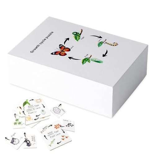 Aibyks Lebenszyklusspielzeug für Kinder, Lebenszyklus -Puzzle | Wiederverwendbares Lebenszyklus -Tablett Vorschule Science Kit,Innovatives Puzzlespiel -Bildungsinstrument für den Kindergarten von Aibyks