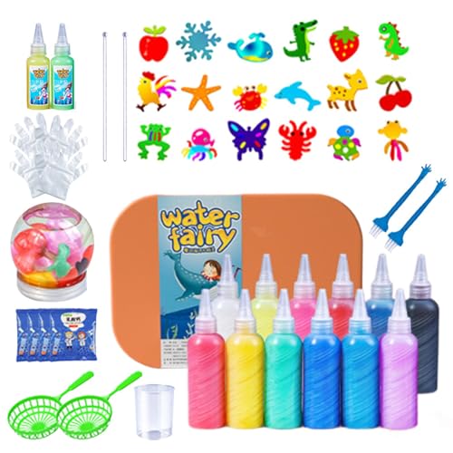 Aibyks Magic Water Elves Kit - Aqua Fairy Wassergel Kit | Lustiges 3D Wassergel Set Mit Magischen Gelen Und Meerestier Formen | Buntes Magisches Wasserelfen Spielzeugset Für Kinder Ab 3 Jahren (B) von Aibyks