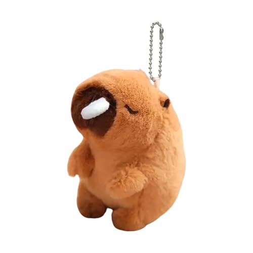 Aibyks Niedliches Capybara-Plüschtier, Capybara-Stofftier - Realistisches Capybara-Kuscheltierspielzeug,Stofftier-Schlüsselanhänger, Rucksack-Schlüsselanhänger, interaktives Plüschtier für Mädchen von Aibyks