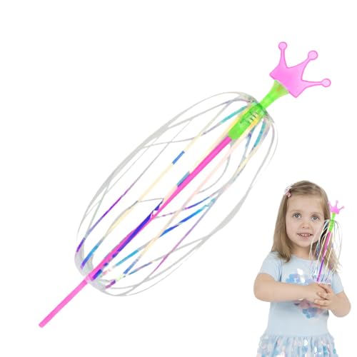 Aibyks Rainbow Stick Twirler, Kinderspinner Twirler - Regenbogen Bubble Zauberstab glühender Spinner - Blasenspielzeug rotierender Zauberstab, interaktives Spielzeug für Kinder Erwachsene im von Aibyks