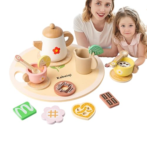 Aibyks Rollenspiel-Teeparty-Set, Spielzeug-Teeset für Kleinkinder,Kinderspieltee-Set | Kleinkind-Teespielzeug mit Tassen, Tellern und Zubehör zum Geburtstag von Aibyks