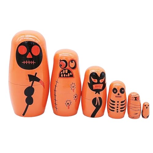 Aibyks Russische Nistpuppen für Kinder,Russische Stapelpuppen - Hölzerne Nistpuppen Dekoration sechs Schichten russische Puppe - Nesting Doll, Russische Nesting Dolls Spielzeug für Familie, Freunde von Aibyks