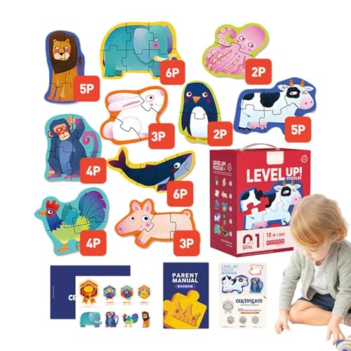 Aibyks Tier-Puzzle-Spielzeug,Tier-Puzzles für Kinder, Tiermuster Kleinkind-Puzzlespielzeug-Set, Puzzle-Set für Kleinkinder, Bauernhoftier-Puzzlespiel für Kinder, Kleinkinder, Freunde von Aibyks