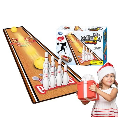 Aibyks Tisch-Bowling, Tisch-Curling-Spiel,Tisch-Shuffleboard - Lustiges Tabletop-Golfspiel für Kinderpartys, tragbares, pädagogisches Tisch-Bowlingspiel von Aibyks