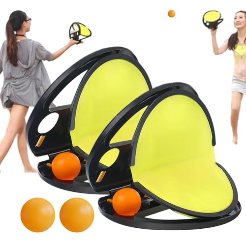 Aibyks Wurf- Und Fangball Set – Schlägertaschen Fangspiel | Lustiges Wurf Und Fangballspiel Outdoor Spielzeug | Interaktives Lehrreiches Wurfballspiel Für 2 Spieler Für Kinder Und Erwachsene von Aibyks