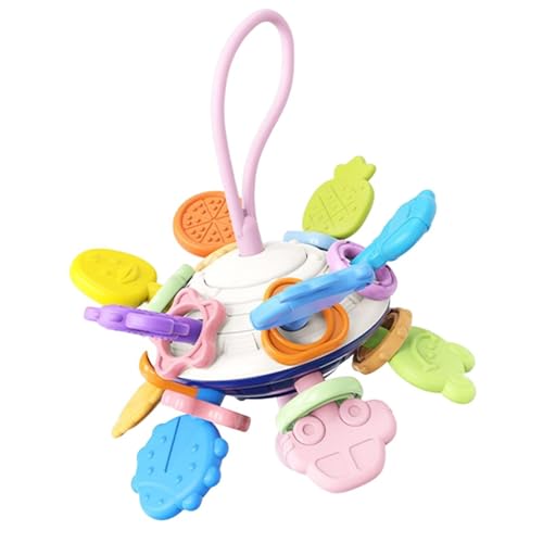 Aibyks Ziehen Sie Saitenspielzeug für Baby, sensorisches Pull -Spielzeug - Teether Grip Training ziehen String Food Grade Travel Seil | Frühe pädagogische sensorische Spielzeuge, farbenfrohe von Aibyks