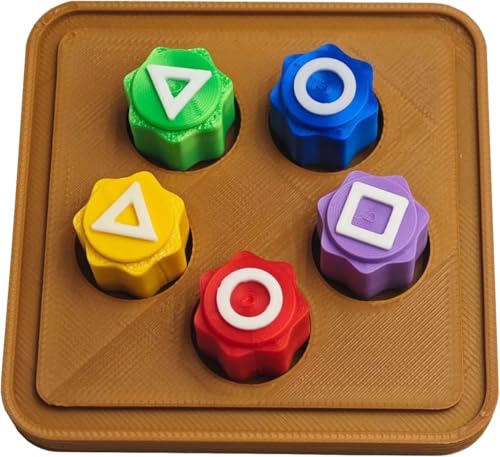 Aicerous Gonggi Korean Game, Traditional Koreanisches Spielspiel Gonggi, Gonggi Jack Stein-Kieselstein-Set, Gonggi Jack Stone Catching Game Set (5 Stones+1 Base) von Aicerous