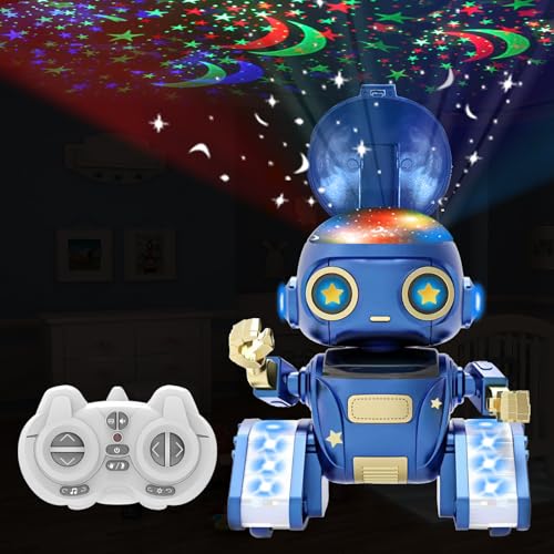 Roboter Kinder Spielzeug, Wiederaufladbar Roboter mit Sternenhimmel Projektor Nachtlicht Kinder, Musik, Gestensensor, Spielzeug ab 5 6 7 8 Jahre Jungen Geschenk Mädchen Roboter Kinder Spielzeug, Wiederaufladbar Roboter mit Sternenhimmel Projektor Nachtlicht Kinder, Musik, Gestensensor, Spielzeug ab 5 6 7 8 Jahre Jungen Geschenk Mädchen von Aikmi