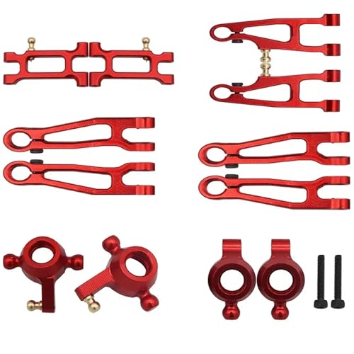 Ailan Aluminium Legierung 1/18 Vorne Hinten Portal Achse DIY Kit Für Capra UTB18 Crawler 12 stücke RC Auto Zubehör Ersatzteile, Rot von Ailan