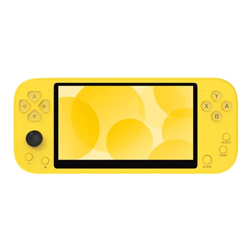 Ailan Handheld Konsole X20 1 Zoll tragbare Videospiel Rocker tragbare Handheld 5,1 Zoll unterstützt Zwei Playersput, Gelb von Ailan