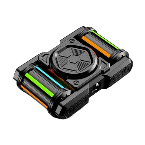 Ailan Hardcore Mecha Stressabbau Spielzeug, einzigartiges Schreibtischspielzeug mit leuchtenden Streifen, Metall Stressabbau Spielzeug, Metall Metall Dekompression, Schwarz Ailan Hardcore Mecha Stressabbau Spielzeug, einzigartiges Schreibtischspielzeug mit leuchtenden Streifen, Metall Stressabbau Spielzeug, Metall Metall Dekompression, Schwarz von Ailan