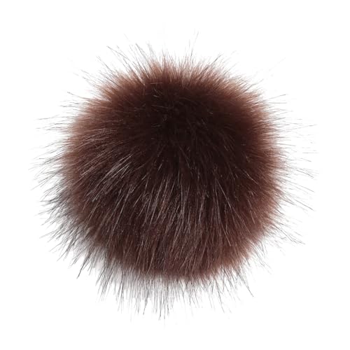 Ailan Kunstpelzbommel, gute als Geschenk für Heimwerker, einzigartiger und flexibler Plüschbommelball für Hüte, Schals, Handschuhe, Taschen , Kaffee von Ailan