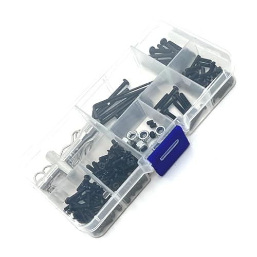 Ailan Legierung 183Pcs Schrauben Kits mit Lagerung Box Für Hyper Go MJX 14301 14302 14303 1/14 Schraube Werkzeug Box RC Auto Hop ups 3X30mm von Ailan