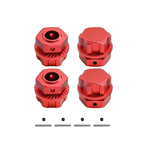 Ailan Rad Hex Halterung Für Outcast Kraton 8S Monster Trucks Adapter Aluminium Legierung Starke RC Auto Zubehör Ersatzteile, Rot von Ailan