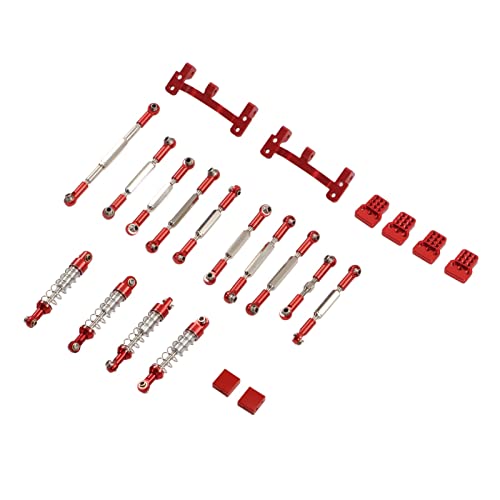 Ailgely RC Auto Aluminiumlegierung Stoßdämpfer Upgrade Ersatzsatz für WPL C24 C14 C14K C24K RC Auto (Rot) von Ailgely