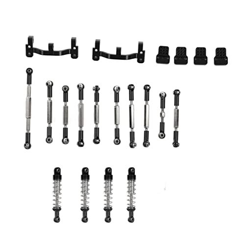 Ailgely RC Auto Aluminiumlegierung Stoßdämpfer Upgrade Ersatzsatz für WPL C24 C14 C14K C24K RC Auto (Schwarz) von Ailgely