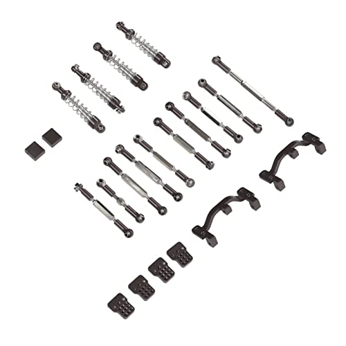 Ailgely RC Auto Aluminiumlegierung Stoßdämpfer Upgrade Ersatzsatz für WPL C24 C14 C14K C24K RC Auto (Ti-Farbe) von Ailgely