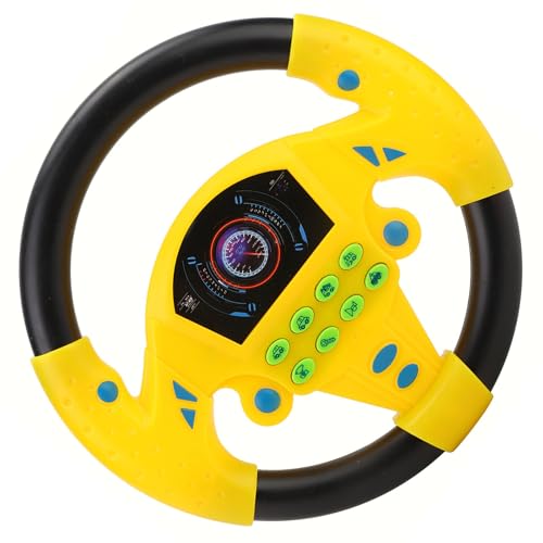 Baby Pädagogisches Copilot-Lenkrad-Spielzeug, Musik, Intelligentes Auto (Gelb) von Ailgely