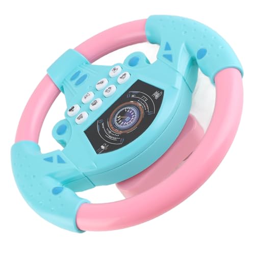 Baby Pädagogisches Copilot-Lenkrad-Spielzeug, Musik, Intelligentes Auto (Rosa und Blau) von Ailgely