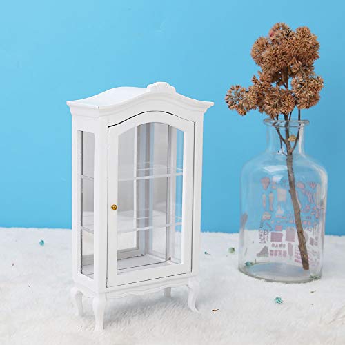 Mini Weiß Holz DREI Schichten Transparent Fenster Puppenhaus Vitrine Puppen 1:12 Puppenhaus Zubehör von Ailgely