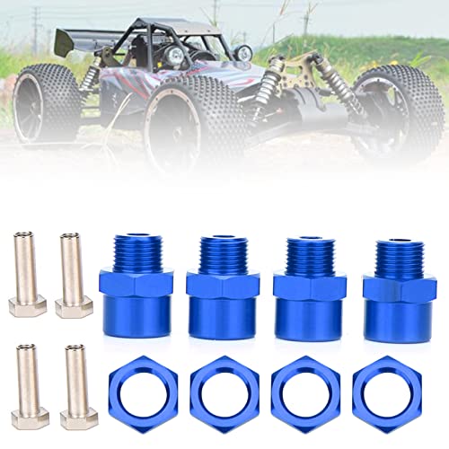 RC Car 12 Mm 17 Mm Rad-Sechskant-Umrüstadapter Metall Robust Hohe Kompatibilität für Sakura D4 HSP 94123 1/10 Auto (Blau) von Ailgely