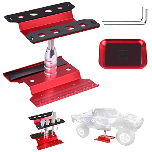 Aimorock RC Hobby Auto Display Ständer Reparatur Station Workstation für 1/12 1/10 RC Monster Truck Short Course Truck Buggy Crawler 1/8 Buggy (rot) von Aimrock