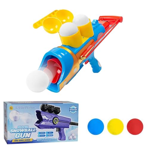 Ainiupi Schneeballwerfer, Schneespielzeug für Kinder, Schneeball-Shooter, Schneeball-Maker mit 3 weichen PU-Bomben, Schneespielzeug für Kinder, Outdoor, Schneeballkampf-Formen für Schneespiele, von Ainiupi