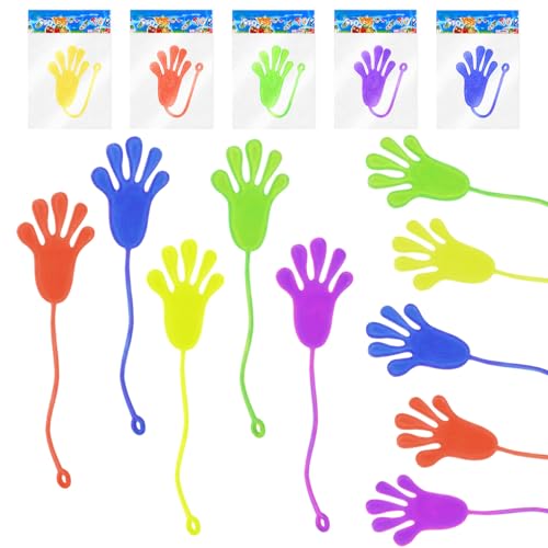 Ainiv Klatschhand Kinder, 20 STÜCK Glibberhand Mitgebsel, Bunte Giveaway, Klatschhand Kinder, Klatschhand Glibber, Mitbringsel Give aways Scherzartikel Spielspaß, geeignet für Den Kindergeburtstag von Ainiv