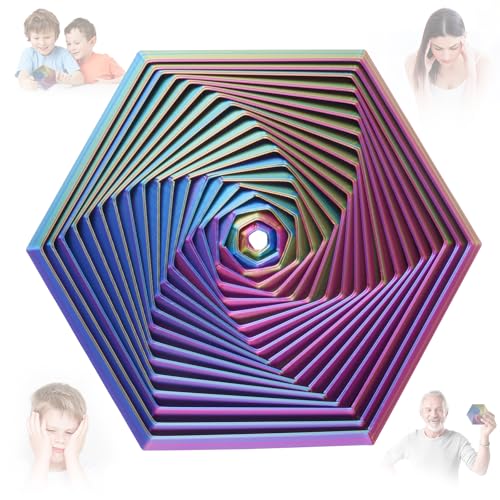 Ainiv Antistress Fidget Toys, 3D-Druck Hexagon Cube Fidget Gear Spielzeug, Anti Stress Spielzeug, Stressabbau Spielzeug, Sensorik Spielzeug für Kids Adults Angst Stresslinderung-11cm von Ainiv