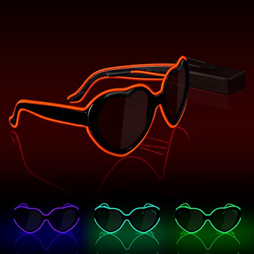 Ainiv LED Brille, Leuchten Brille, Verdrahtet Neon Rave Brille, Flashing LED Sonnenbrille Kostüme, Flashing LED brillen, Led Glasses, Partybrille, Party Led Brille für Party, EDM, Halloween von Ainiv