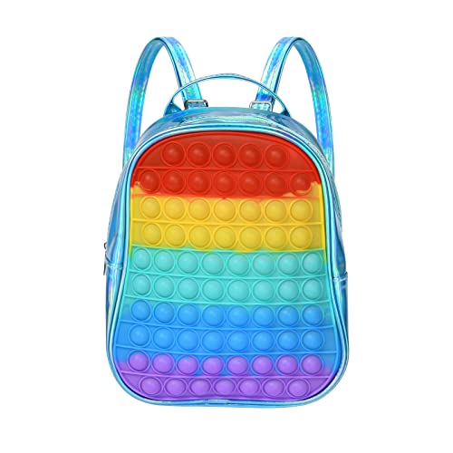 Ainiv Pop Push It Tasche, Toy Tasche Pop Kinder, Package Fidget Crossbody Geldbörse Set, Popit Push Pop Bubble Anti Stress Spielzeug Handtasche, Plopper Bag Kleine Geschenke für Kind(Blau) von Ainiv