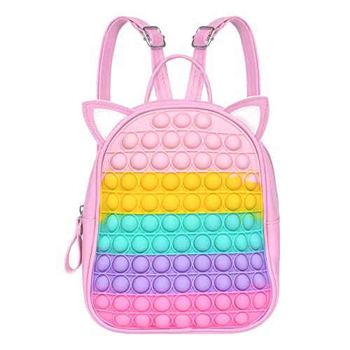 Ainiv Pop Tasche It, Fidget Toys Tasche Pop Kinder, Package Fidget Toys Crossbody Geldbörse Set, Popit Push Pop Bubble Anti Stress Spielzeug Handtasche, Plopper Bag Kleine Geschenke für Kind von Ainiv