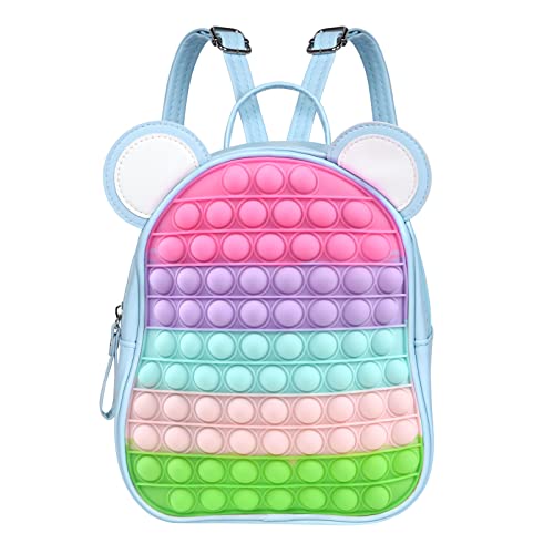 Ainiv Pop Tasche It, Fidget Toys Tasche Pop Kinder, Package Fidget Toys Crossbody Geldbörse Set, Popit Push Pop Bubble Anti Stress Spielzeug Handtasche, Plopper Bag Kleine Geschenke für Kind von Ainiv