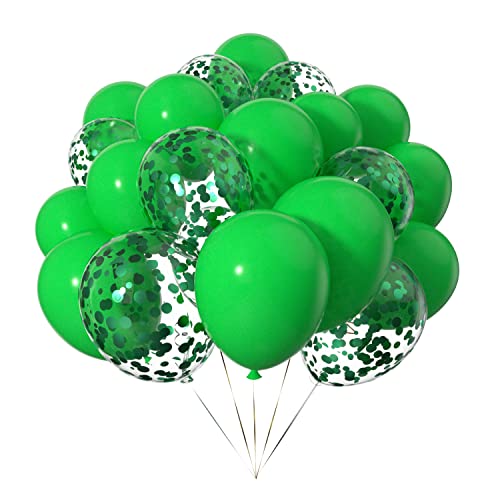 Ainmto 50 Stück 12 Zoll Luftballons Grün Helium und Ballons Konfetti Grün für Geburtstag, Hochzeiten von Ainmto